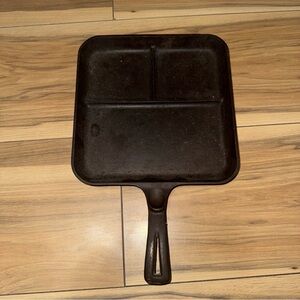 Vintage Wagner Ware Sidney O Cast Iron Bacon & Egg Breakfast Skillet 1101 B